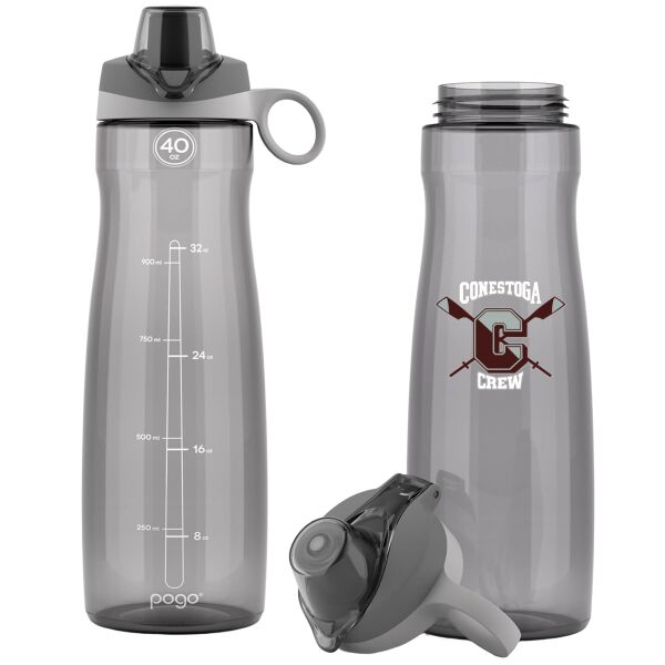 40oz Plastic Water Bottle with Chug Lid and Carry Handle Thumbnail